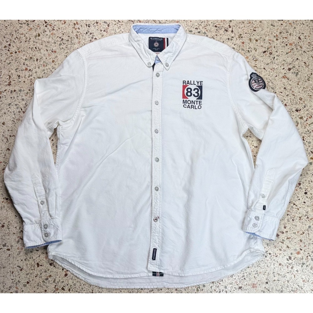 McGregor Rallye 83 Monte Carlo Vtg Button Down Men's Long Sleeve Shirt Size XXL